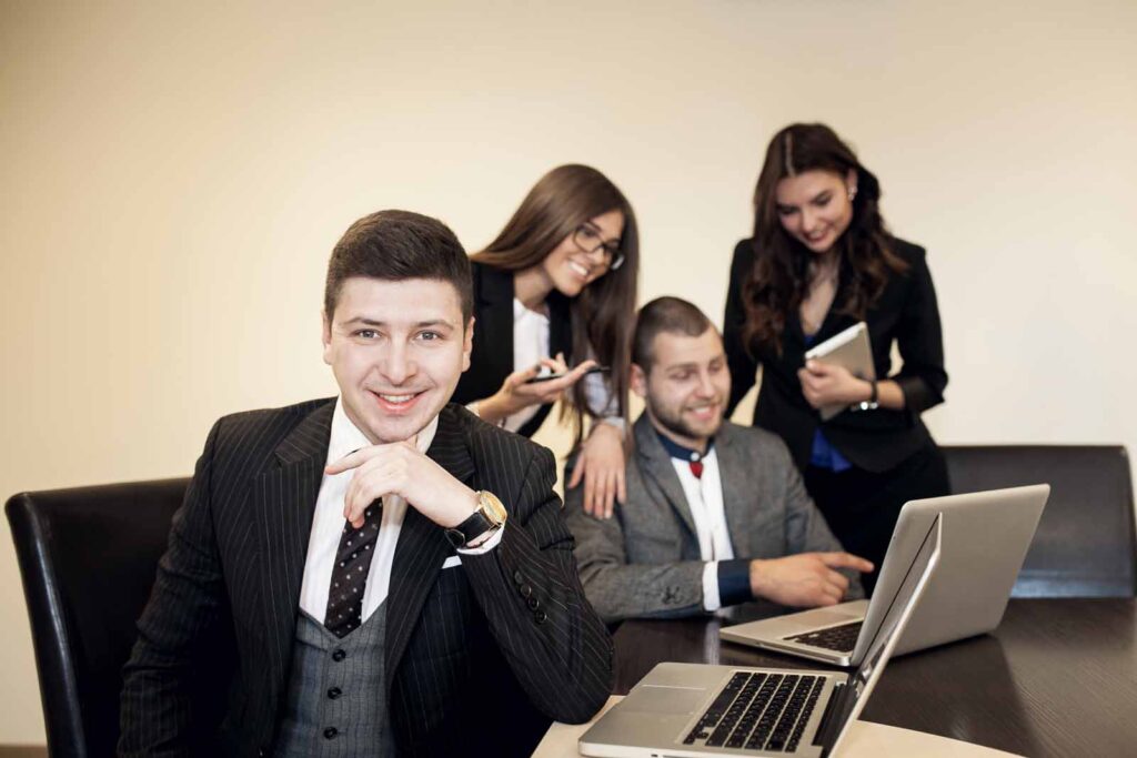 training discussion office group busines